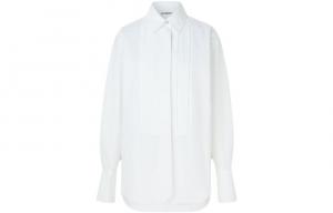 JIL SANDER Футболка женская белая с острым воротником умеренная