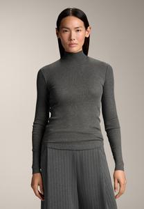 Джемпер OYSHO RIB HIGH-NECK THERMAL BASE LAYER WITH LYOCELL, Mottled Grey
