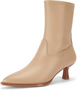 Женские ботильоны Coutgo с острым носком, с низким каблуком и боковой молнией, осенние сапожки, Khaki