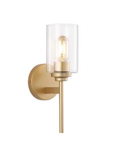 Настенный светодиодный светильник Juno 1-Light Farmhouse Industrial Iron Cylinder Jonathan Y, цвет gold-tone