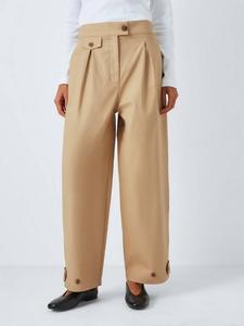 Повышенный хлопковые брюки-чинос John Lewis, цвет Stone