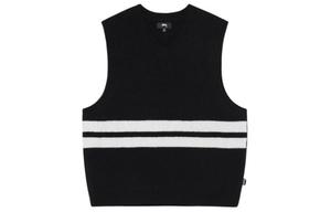 Мужские майки с V-образным вырезом, утолщенные, прямого кроя Stussy, bkx черный