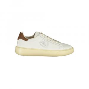 Белые кожаные мужские кроссовки Blauer