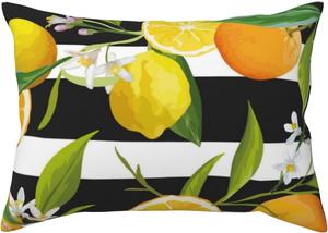 Pevtufa Чехол на подушку с принтом апельсинов и лимонов Orange and Lemon