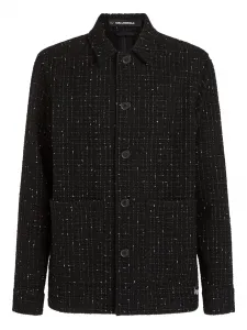 Рубашка с заостренными лацканами KARL LAGERFELD, черный