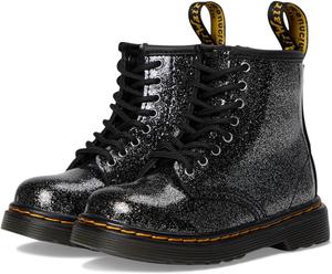 Ботинки Dr. Martens Kid's Collection 1460 J, цвет Black/Silver Glitter