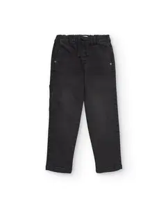 Черные детские карго-брюки с эластичным поясом Tuc tuc