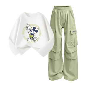 Детская повседневная спортивная одежда Disney, зеленый