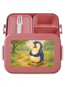 Mr. & Mrs. Panda Дизайн ланч-бокса Penguin Diet без надписей, пастельно-красный цвет
