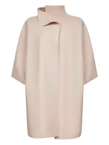 Пальто с асимметричным вырезом и короткими рукавами Harris Wharf London, нейтральный