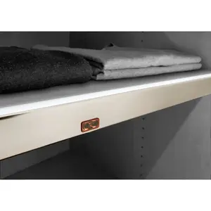 Светильник для шкафа теплого белого света с LED-планкой для полок Wiemann, серебристый