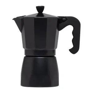 Итальянская индукционная алюминиевая кофеварка El Corte Inglés, черный