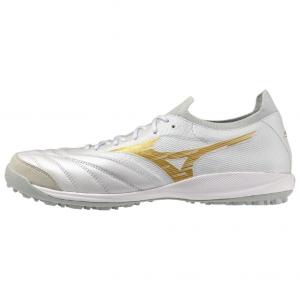 Mizuno Футбольные бутсы Morelia Neo Sala B, унисекс, белый с золотыми вставками
