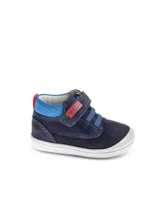 Кожаные сапоги для мальчика на застежке-липучке Pablosky, темно-синий