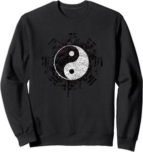 Толстовка с изображением фигуры Инь-Ян Budo, черный