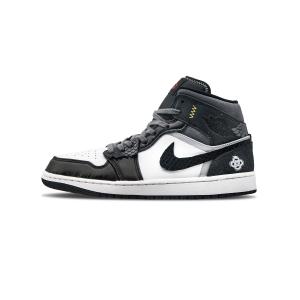 Jordan Кроссовки баскетбольные Air 1 Low Year Of The Snake, Heavy Armor Of Molin Mid Top Vintage мужские черно-белые