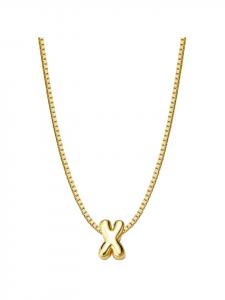 Glanzstücke München Колье в виде буквы X из стерлингового серебра с отделкой из желтого золота