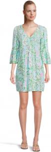 Платье Lilly Pulitzer Danika 3/4 Sleeve Tunic Dress, Multi Sun Of A Bun