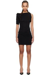 Черное мини-платье The Drapeado JACQUEMUS