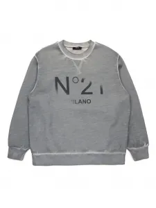 Толстовка с логотипом Nº21 Kids, серый