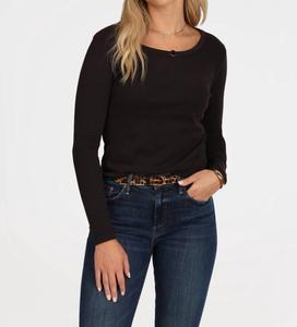 Длинный рукав, современная футболка-поло в цвете Ranch Black Dylan