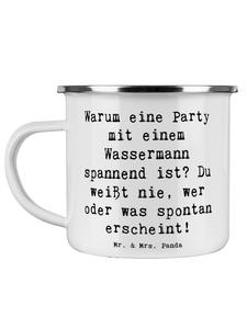 Кружка с надписью Водолей для вечеринки, белого цвета Mr. & Mrs. Panda