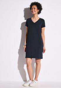 Платье из джерси IN UNIFARBE Street One, темно-синий