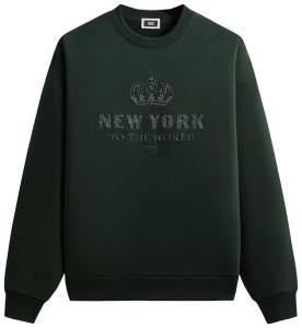 Толстовка Kith New York To The World Crown Crewneck, зеленый