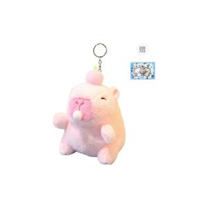 Плюшевый кулон с милой капибарой, пускающей пузыри и пищащей при встряхивании, высота 12см BANLI