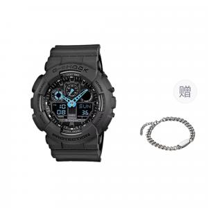 Часы Casio G-Shock Analog-Digital GA-100 Series, арт. GA-100C-8A + бонус, черный