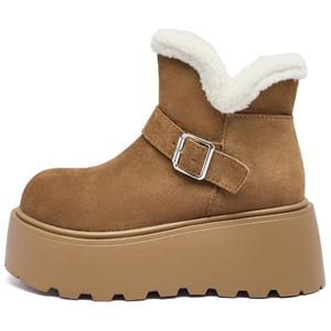 Женские зимние ботинки AGSDON на платформе, светло-коричневый