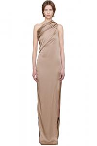 Платье макси Hollywood Athena Arrowhead серо-коричневого цвета Rick Owens