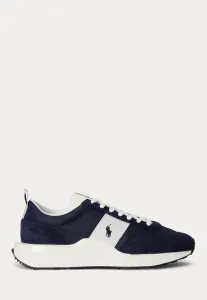 Кроссовки train 89 из замши и оксфордской ткани, унисекс. Polo Ralph Lauren, Navy/Deckwash White