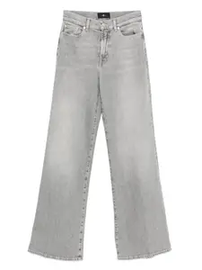 Джинсы Lotta с высокой талией и широкими штанинами 7 For All Mankind, серый