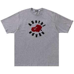Футболка BAPE Circular Ape Head Relaxed Fit Tee, серый