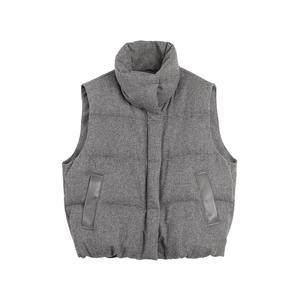 ELLE Пуховик Down Vest Women's Light Gray со стойкой
