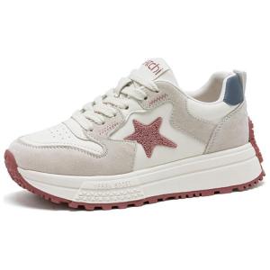 Кроссовки женские толстые с низким верхом, цвет белый серый Satchi