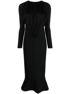 Платье макси Alette с драпировкой V:PM ATELIER, черный