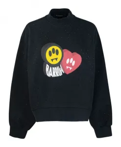 Черный свитер с принтом из страз. Barrow, черный