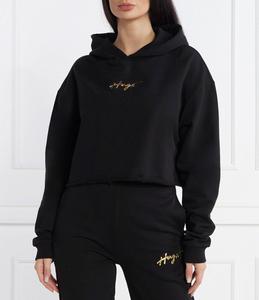 Толстовка HUGO Dephana_1 Cropped Fit, черный