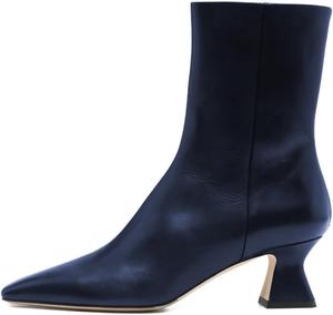 Женские ботильоны Maiyang с небольшим квадратным носком, боковой молнией, удобные, на низком массивном каблуке, стильные, для повседневной носки, размер 4-16 US, Blue