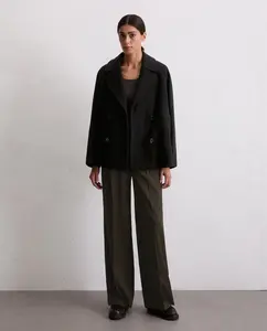 Женское короткое пальто-накидка из смеси шерсти MARC  O'POLO, черный