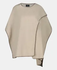 Пальто с контрастной строчкой Latouche, экрю