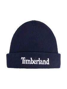 Шапка бини с вышитым логотипом Timberland Kids, синий