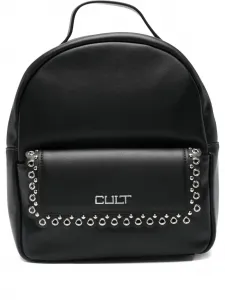 Рюкзак из кожи с заклепками Cult, черный