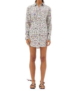 Платье-рубашка Valongo Rubi с белым цветочным принтом Maria Cher