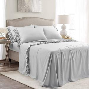 Комплект простыней с рюшами Lush Decor Reyna, цвет Light Gray