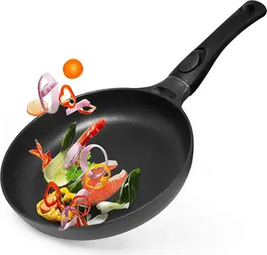 Алюминиевая сковорода, 24 см, совместима с индукционной плитой, с антипригарным покрытием, сковорода-гриль/сковорода для стейков со съемной ручкой, для блинов и стейков, без BPA Gotoll