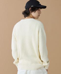 Вафельный вязаный свитер