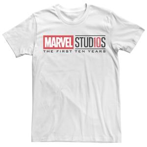 Мужская белая футболка с графическим логотипом Studios First Ten Years Marvel, белый
